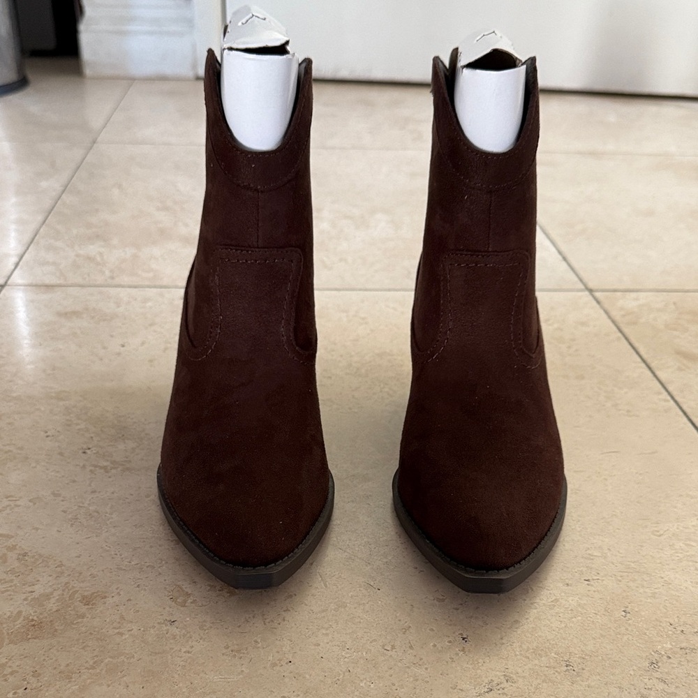 Women's Brown Suede Ankle Boots